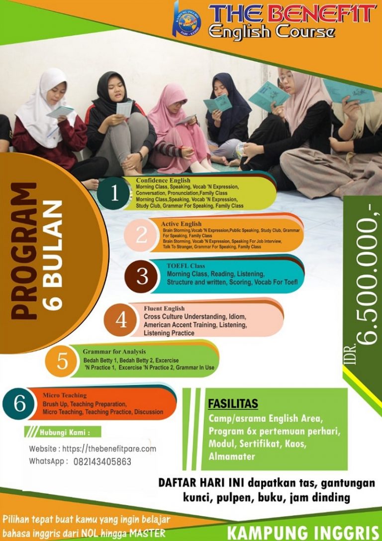 Pendaftaran Kampung Inggris Pare 2021 The Benefit